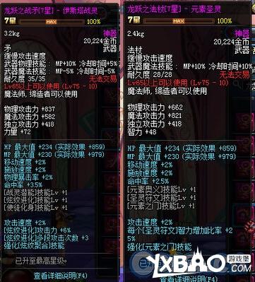 dnf体验服新增女法二觉左右槽属性怎么样