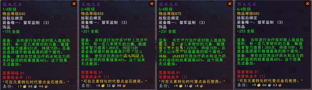 网络游戏,魔兽世界6.1炼金饰品属性调整一览,游戏攻略