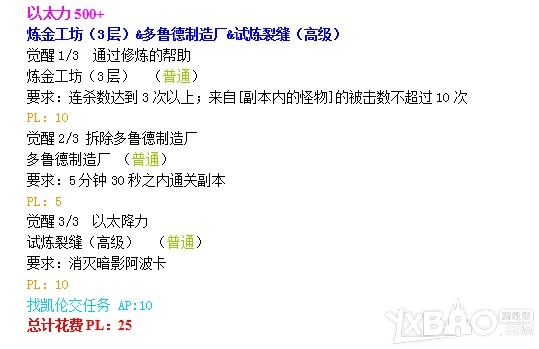 《疾风之刃》觉醒任务表大全