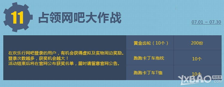 《跑跑卡丁车》7.1~7.8活动介绍