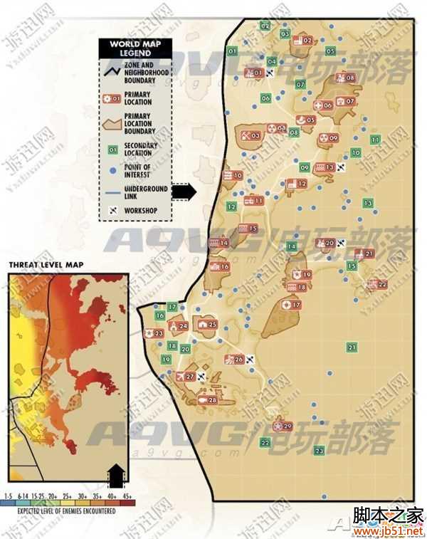 辐射4世界地图18个区域位置图示介绍