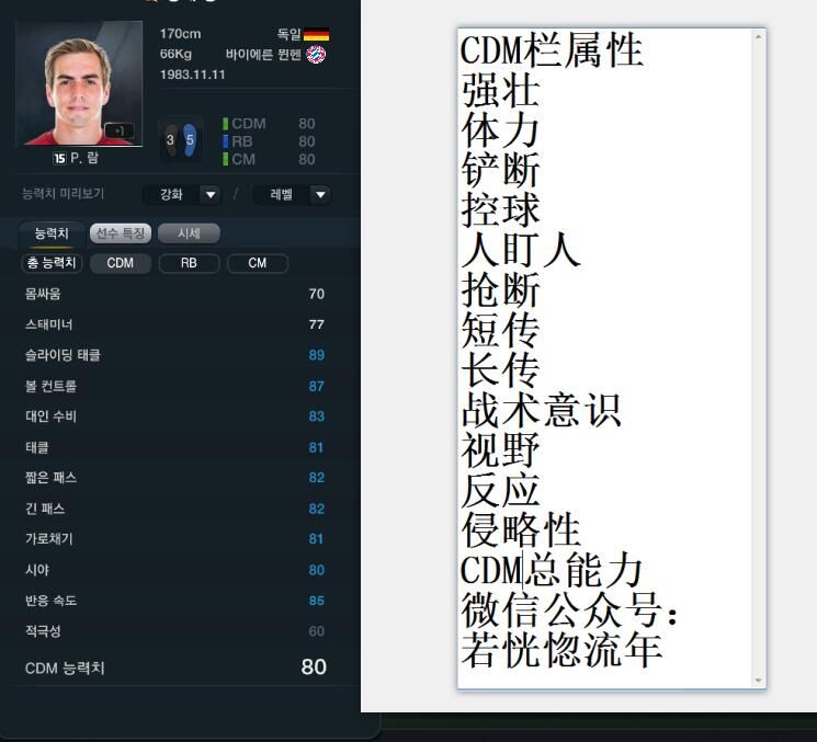 网络游戏,FIFAOnline3 韩服15赛季卡后腰球员数据一览,游戏攻略