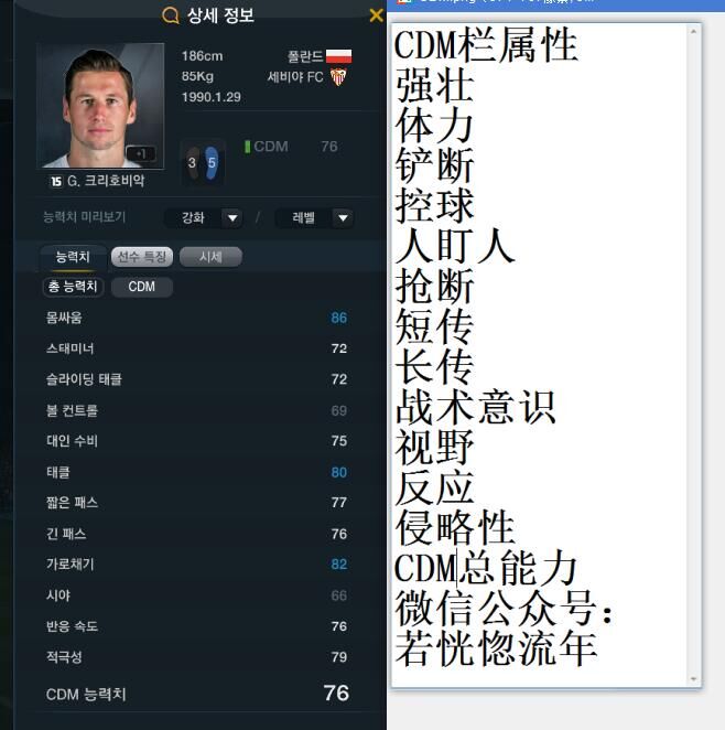 网络游戏,FIFAOnline3 韩服15赛季卡后腰球员数据一览,游戏攻略