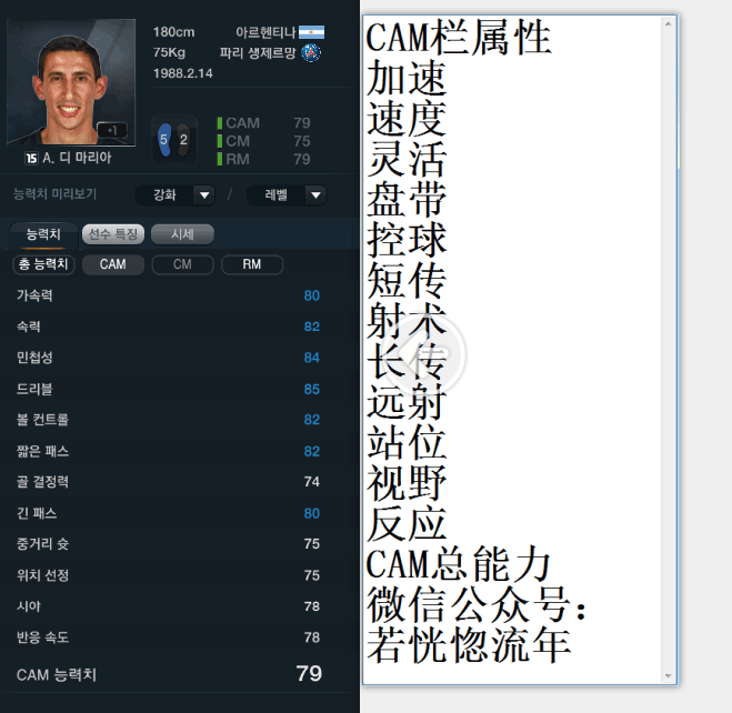 网络游戏,FIFAOnline3 韩服15赛季卡前腰球员数据一览,游戏攻略