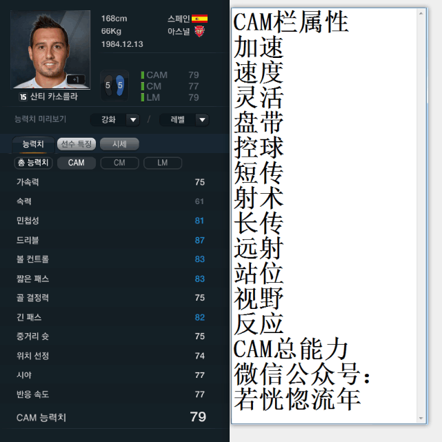 网络游戏,FIFAOnline3 韩服15赛季卡前腰球员数据一览,游戏攻略