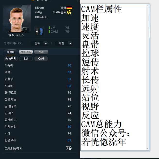 网络游戏,FIFAOnline3 韩服15赛季卡前腰球员数据一览,游戏攻略