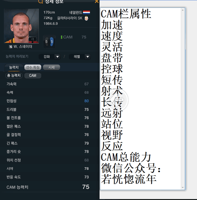 网络游戏,FIFAOnline3 韩服15赛季卡前腰球员数据一览,游戏攻略