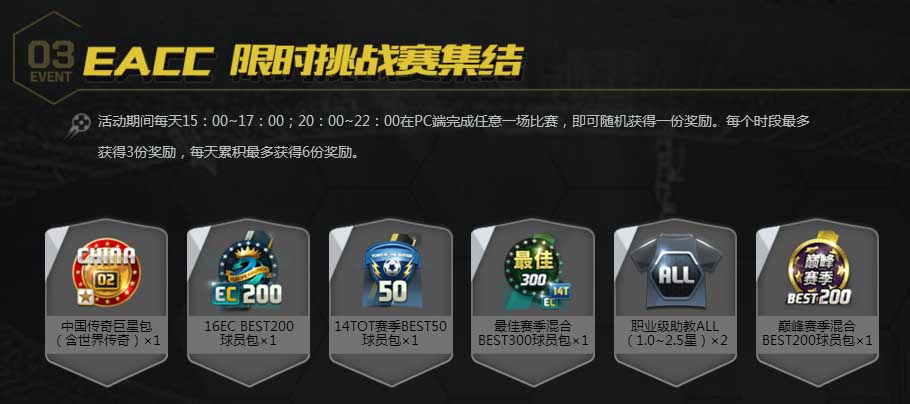 《FIFAOL3》助威EACC 豪礼海量派送