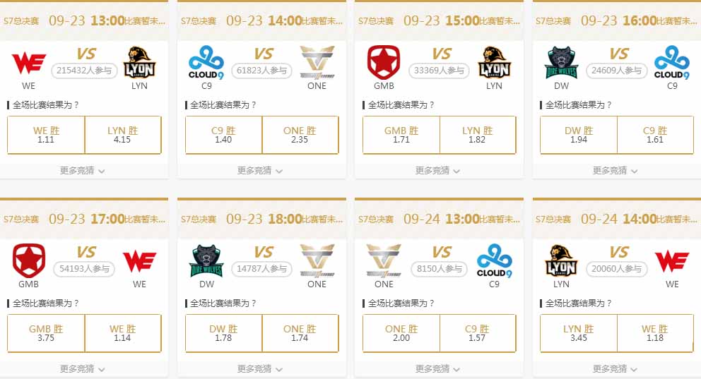 《LOL》S7全球总决赛竞猜活动