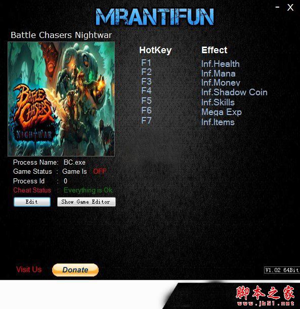 《战神：夜袭》v24034七项修改器[MrAntiFun]