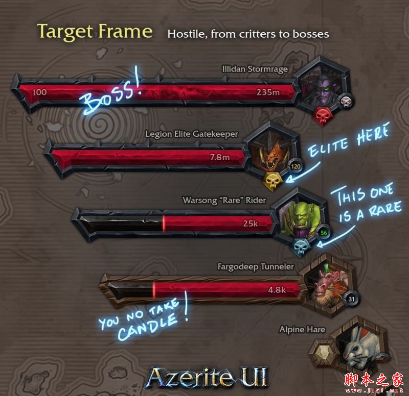 wow象型复古界面插件 魔兽世界怀旧服azeriteui象型复古风ui套件 v1