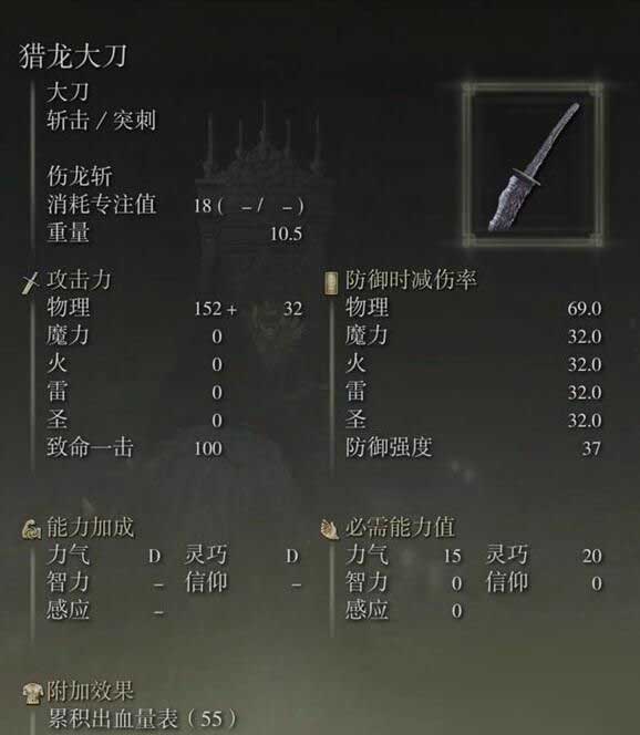 艾尔登法环黄金树幽影猎龙大刀获取方法