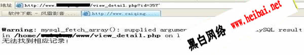 Php网站的脚本注入漏洞实例检测(图)”