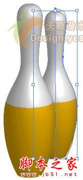 AI绘制立体保龄球瓶