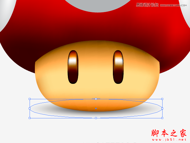 Illustrator绘制立体3D外观效果的逼真蘑菇