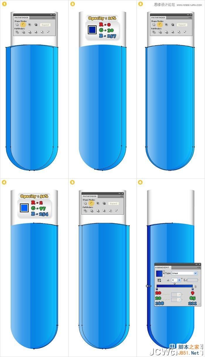 Illustrator制作蓝色苹果QuickTime标志,脚本之家