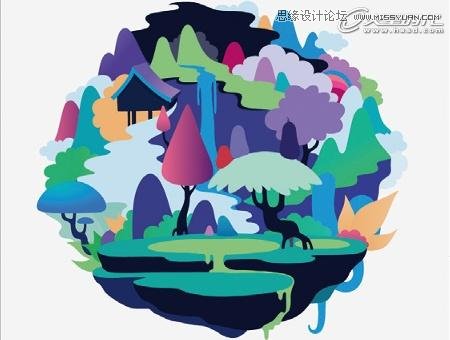 Illustrator绘制卡通风格插画场景,PS教程,思缘教程网