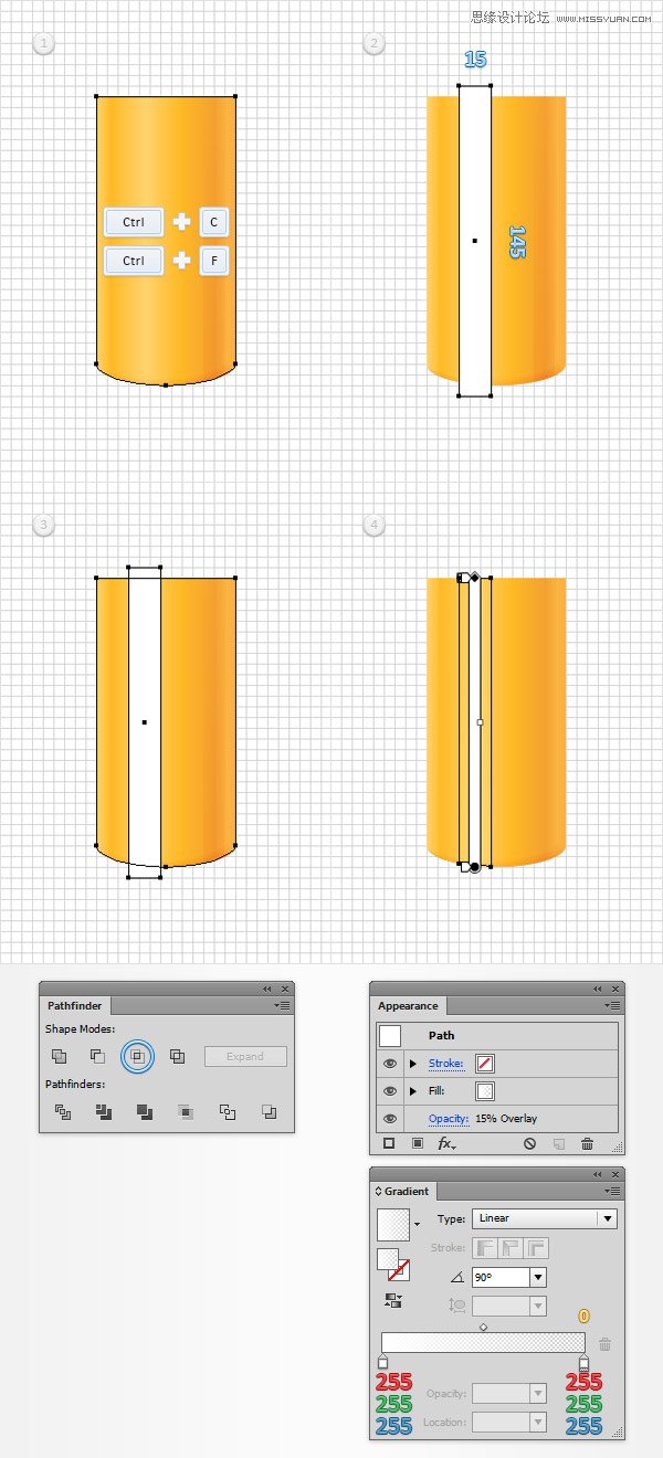 Illustrator利用网格工具设计金黄色的芥末文字效果