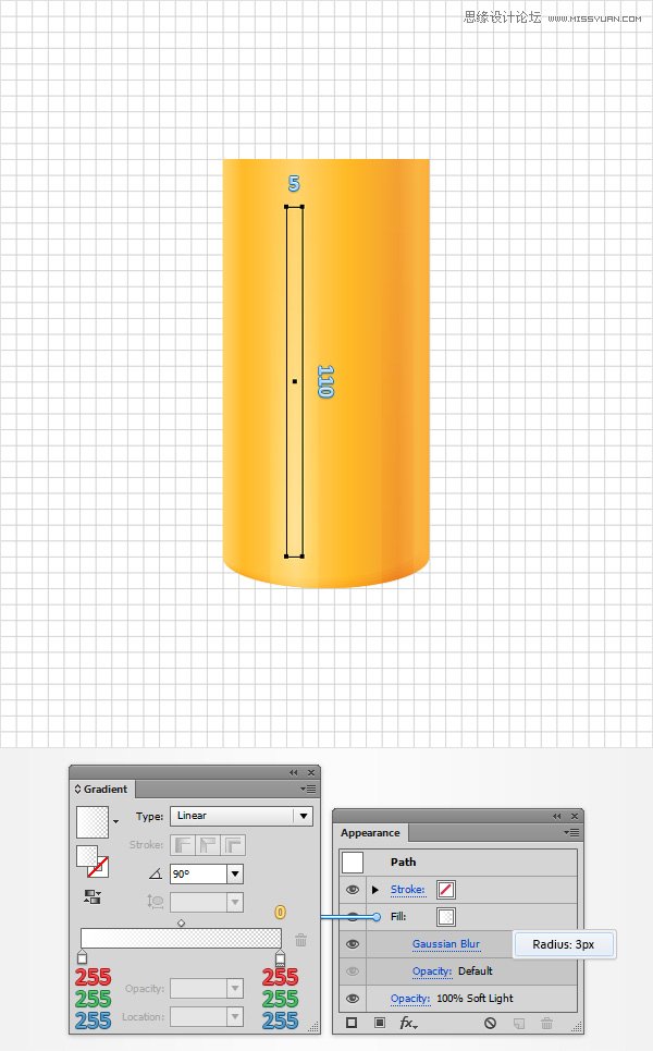 Illustrator利用网格工具设计金黄色的芥末文字效果