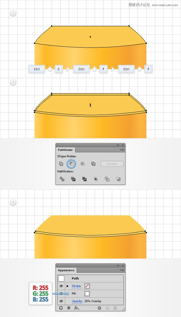 Illustrator利用网格工具设计金黄色的芥末文字效果