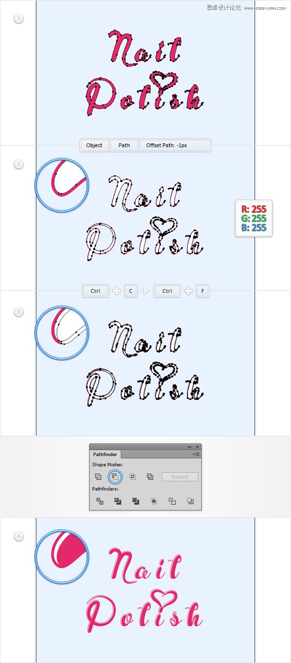 Illustrator制作神话般的红色指甲油文字效果