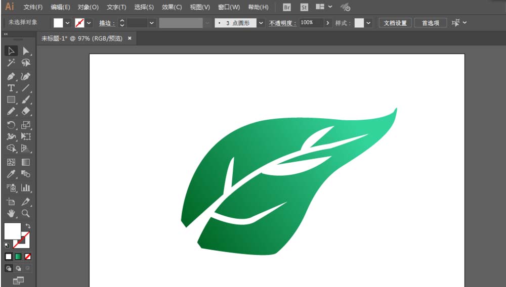 ai树叶矢量图的设计方法