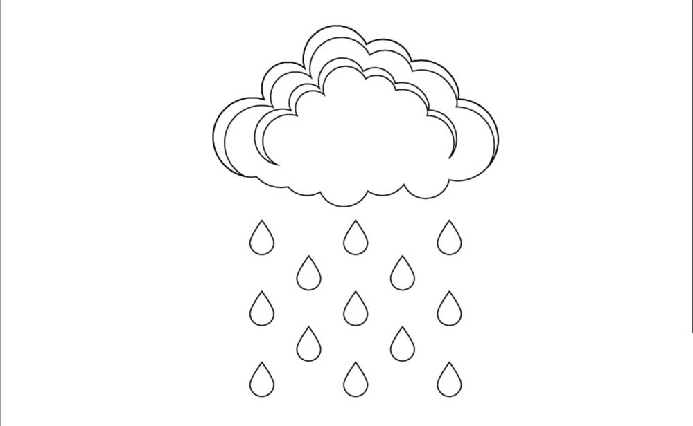 雨滴的画法图片