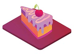 ai怎么画扁平化的卡通蛋糕素材?