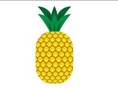 ai怎么画逼真的卡通菠萝图标?