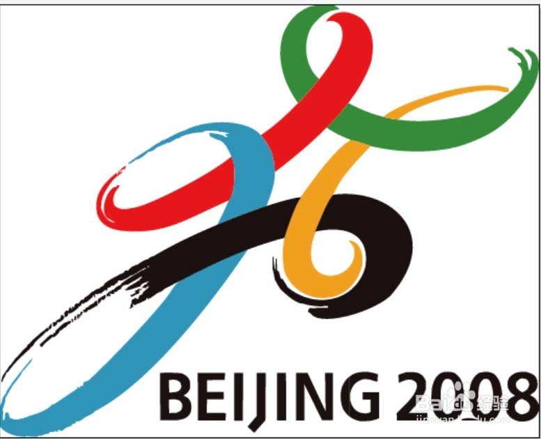 ai怎么绘制2008年北京奥运标志?