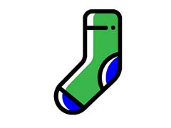 ai怎么绘制UI袜子标识logo?