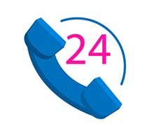 ai怎么设计24小时电话服务logo图标?