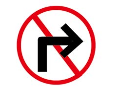 ai怎么绘制禁止右转的路牌标志?