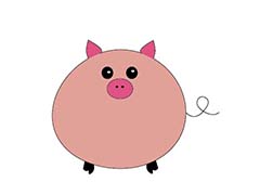 ai怎么画可爱的卡通小猪? ai画小猪的方法