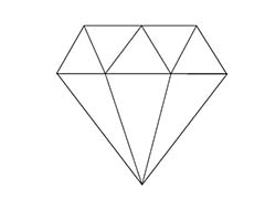 ai怎么绘制简笔画线条效果的钻石标志?