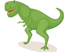 ai怎么绘制扁平化的绿色小恐龙?