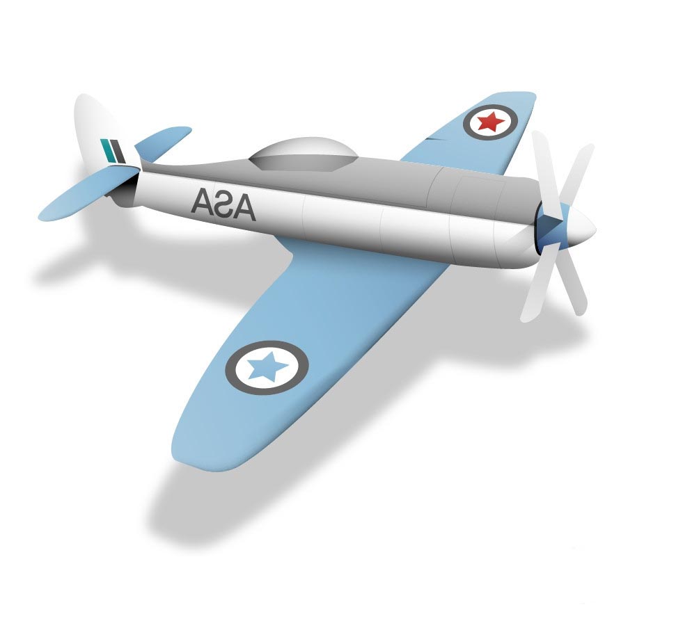 ai怎么绘制单翼飞机模型? ai飞机矢量图的画法(图2)