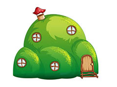 ai怎么手绘卡通效果的森林小屋? ai森林小屋插画的画法