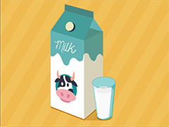 ai怎么画牛奶盒宣传图? ai2.5d牛奶插画的画法