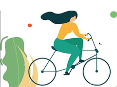 ai怎么手绘自行车运动插画? ai自行车骑行海报的画法