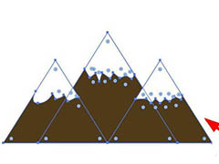 ai怎么绘制富士山logo标志? ai小山丘的画法