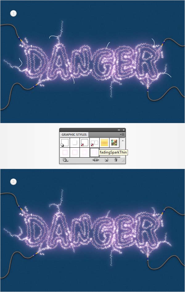 用ai設計雷電擊中的字體效果教程_illustrator教程_平面設計_腳本之家