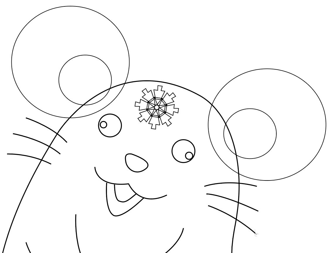 可愛的快樂卡通鼠標著色頁輪廓素描 向量, 老鼠卡通畫, 老鼠卡通大綱, 鼠標卡通素描向量圖案素材免費下載，PNG，EPS和AI素材下載 ...