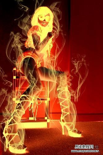 Photoshop实例教程:火焰燃烧的美女