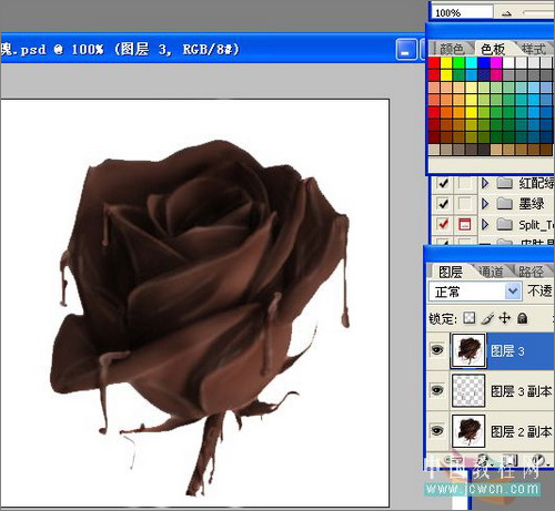 Photoshop教程：制作诱人的巧克力玫瑰