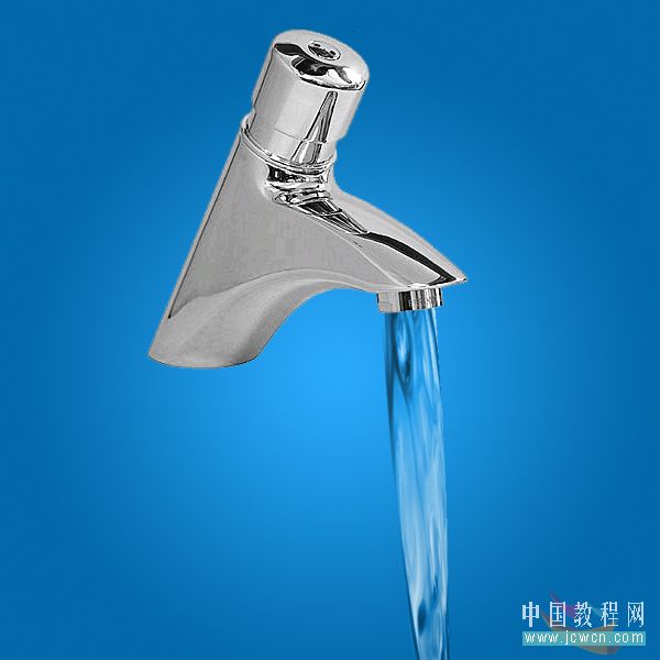 Photoshop模拟自来水管流出的水