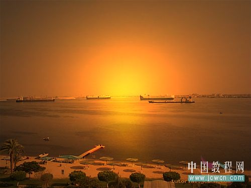 Photoshop教程：照片转夕阳风景
