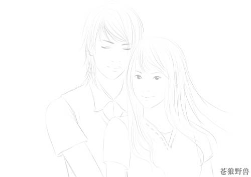 Photoshop鼠绘：漂亮的情侣卡通人物