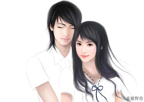 Photoshop鼠绘：漂亮的情侣卡通人物