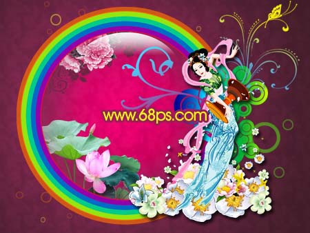 恭祝中秋团圆 PS绘制中秋贺卡